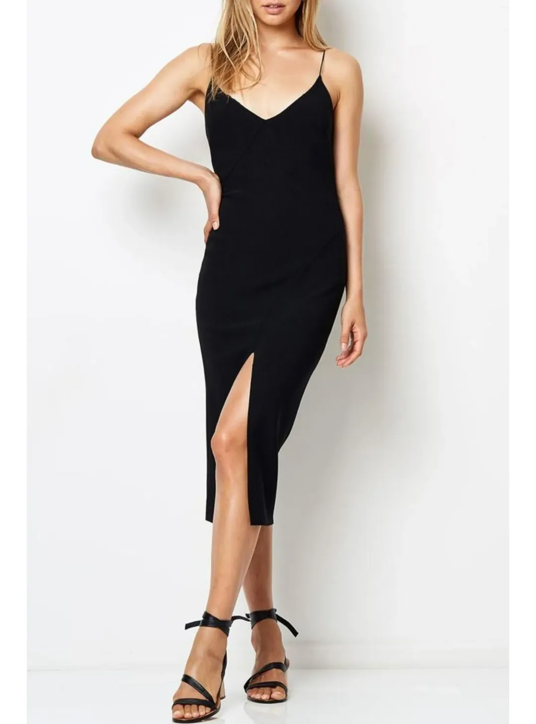 Bec & Bridge Tasha Midi Dress Black Size AU 8 for rent on The Volte - main image