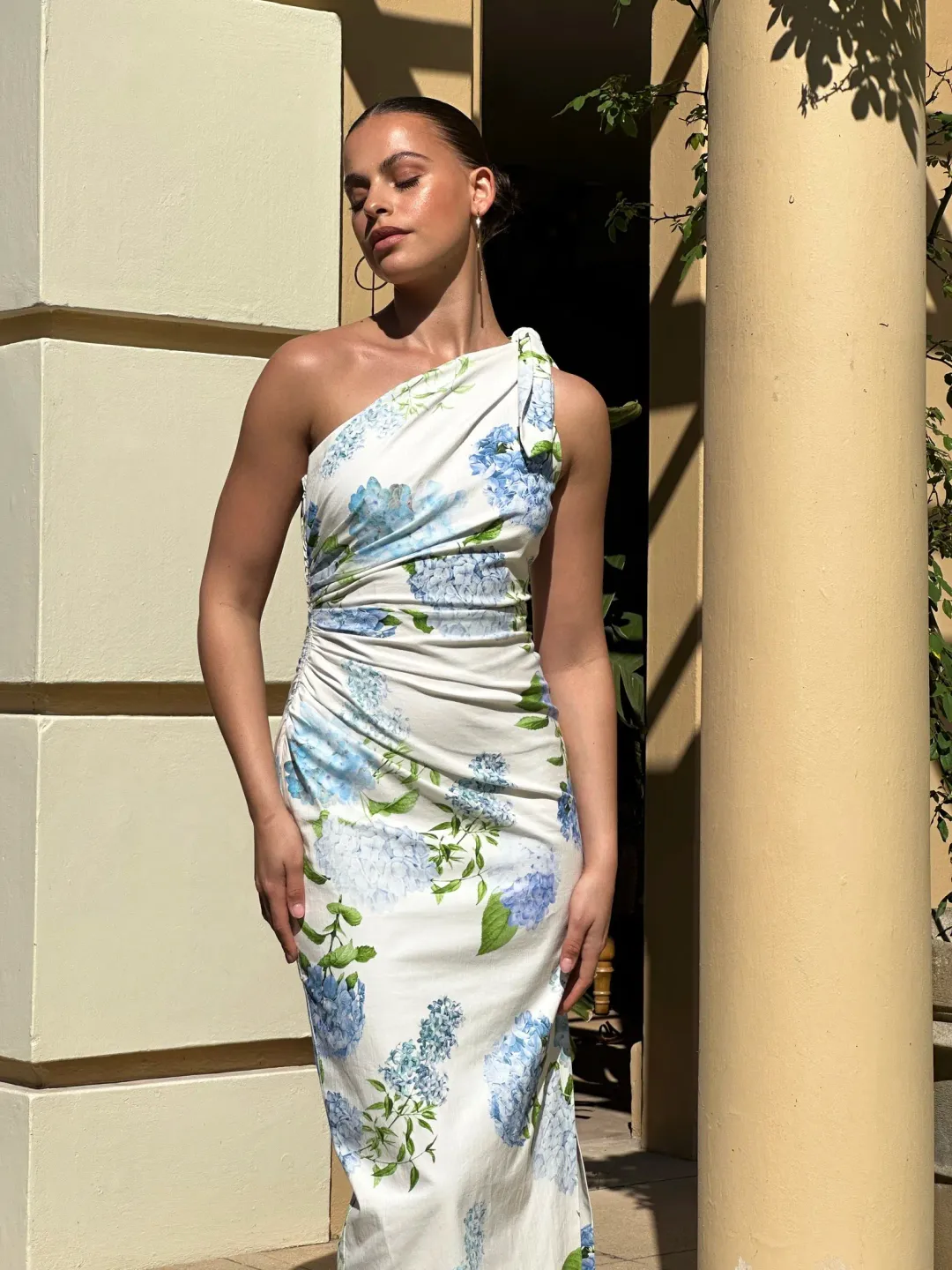 Sheike Blue Bell Midi Dress Floral Size 16  for rent on The Volte - main image