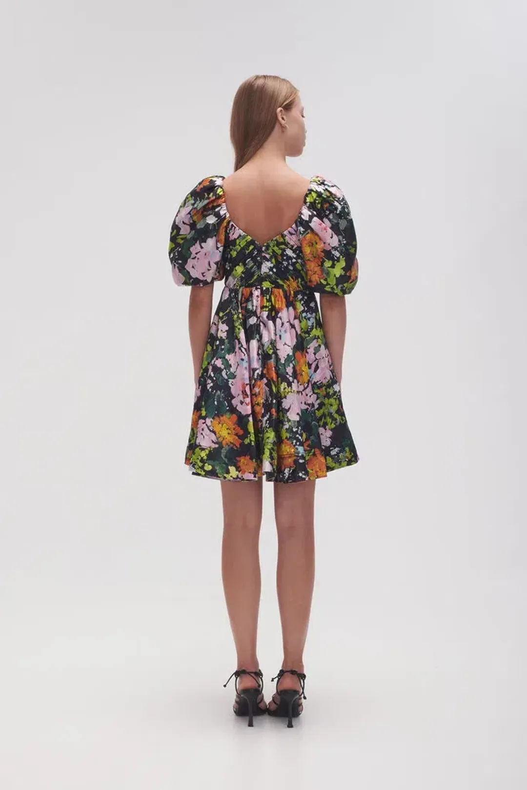 Aje Gabrielle Plunge Mini Dress in Midnight Floral Print Size 8 for rent on The Volte - main image