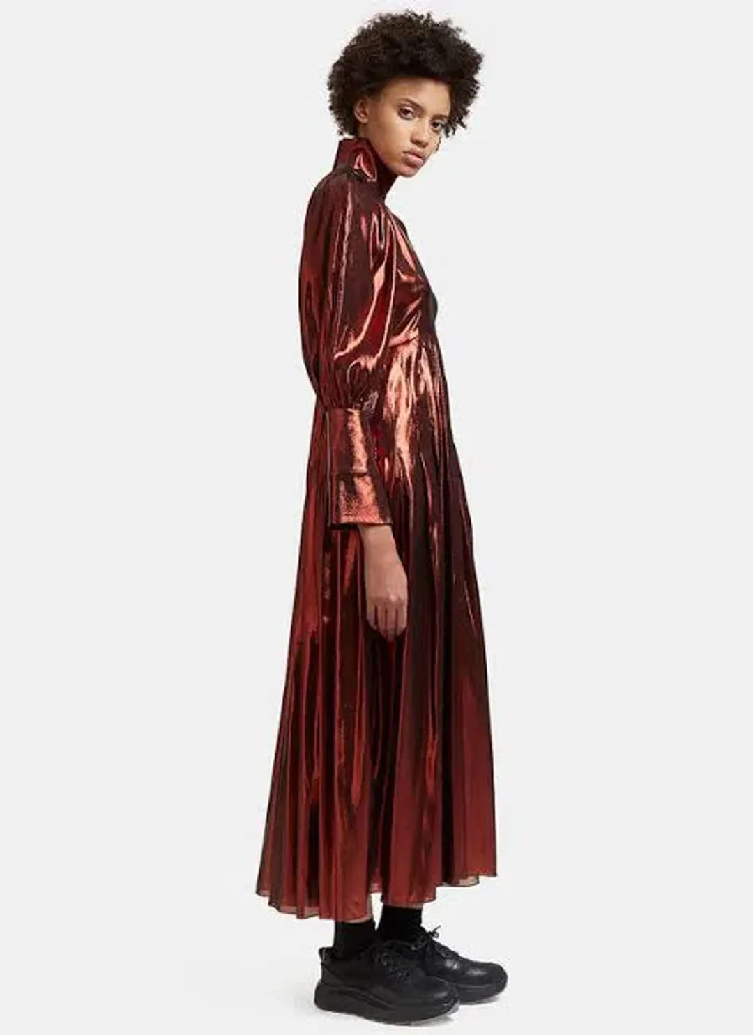 Ellery Red Silk Blend Lamé Dress Red Size 6 for rent on The Volte - main image