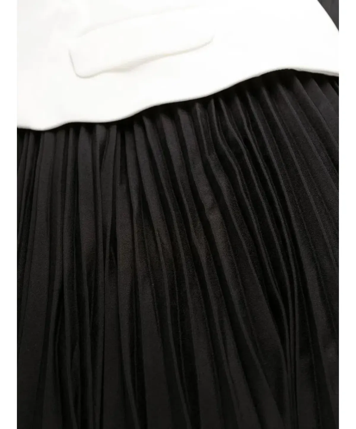 Self-Portrait Pleated Skirt Midi Dress Cream and Black Size 16 - Image 5