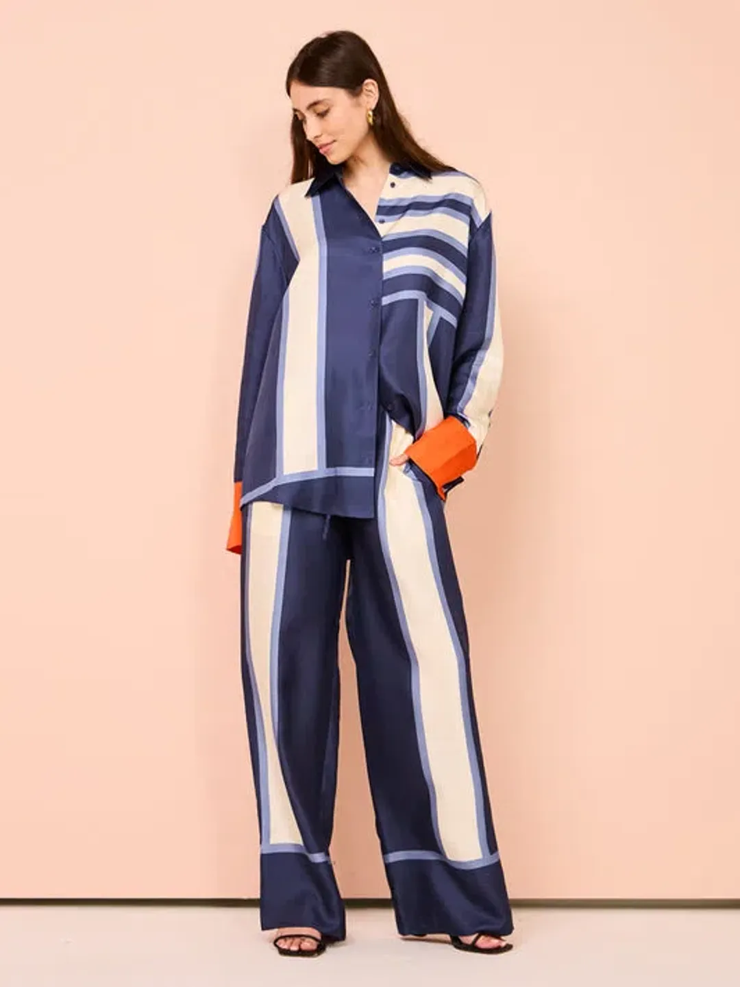 Sir Dazed Shirt and Pant Set in Studio Print Size AU 14 for rent on The Volte - main image