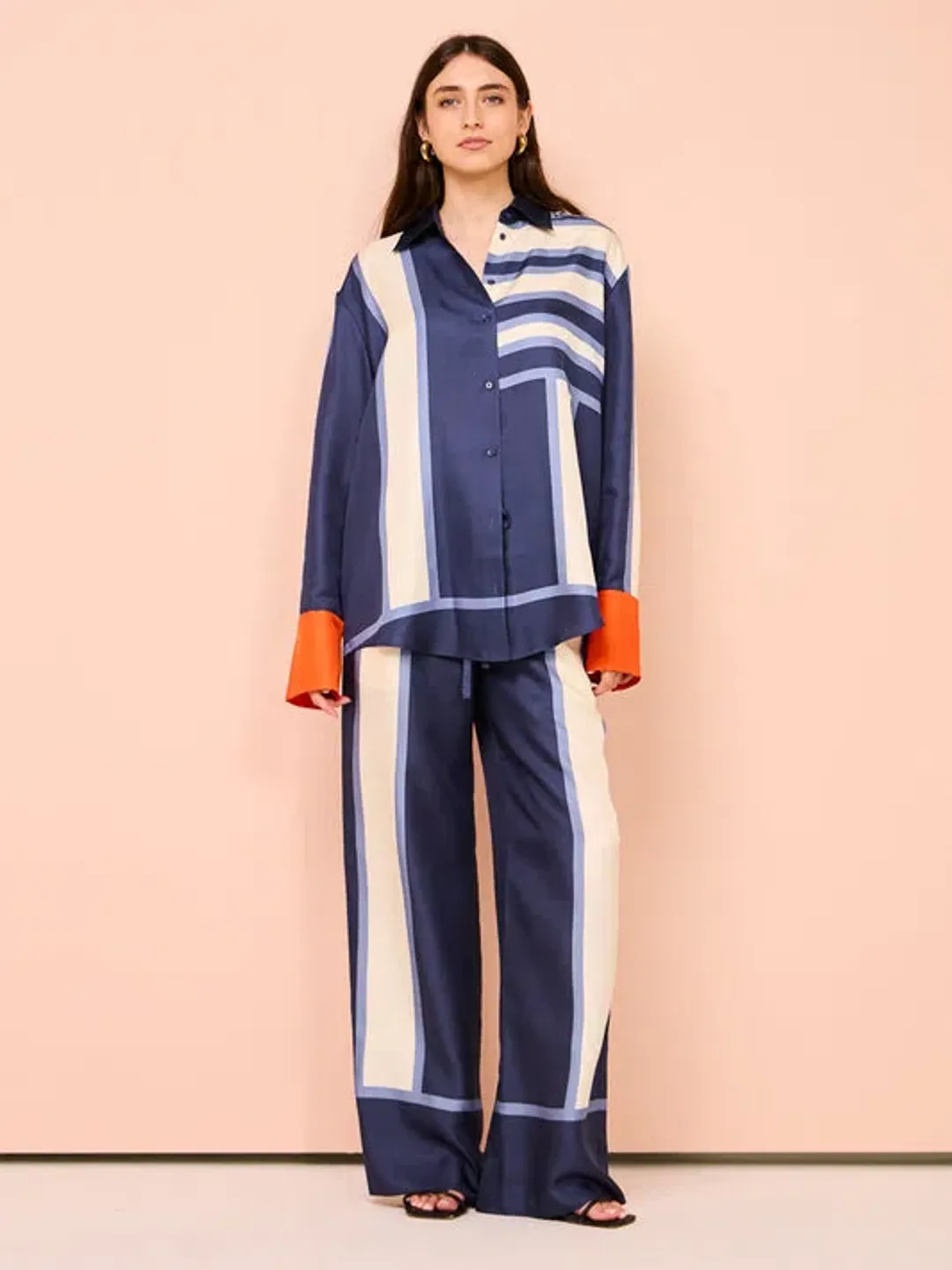 Sir Dazed Shirt and Pant Set in Studio Print Size AU 14 for rent on The Volte - main image