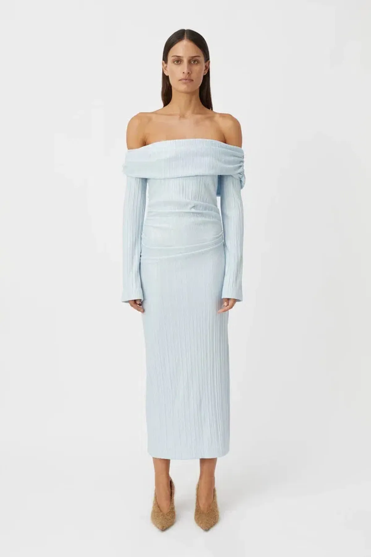 Camilla and Marc Shaw Midi Dress in Sky Blue Size 6 - Image 1