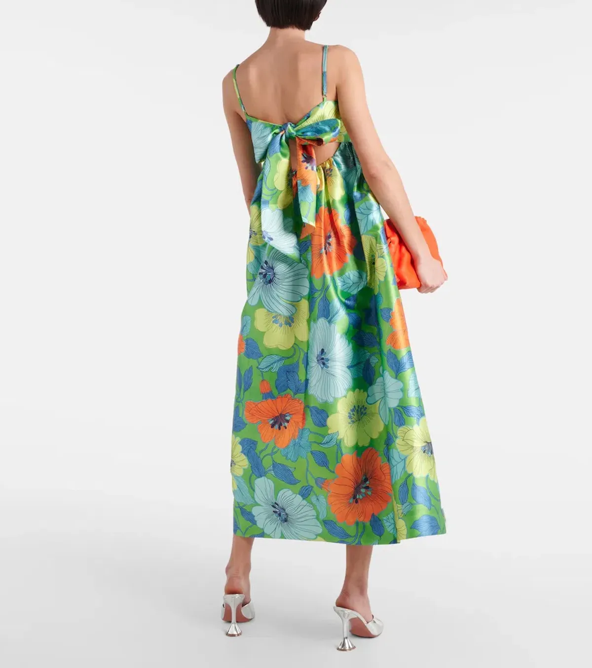 Alemais Calpyso Midi Dress Green Blue Floral Size AU 10 Exclusive - Image 3