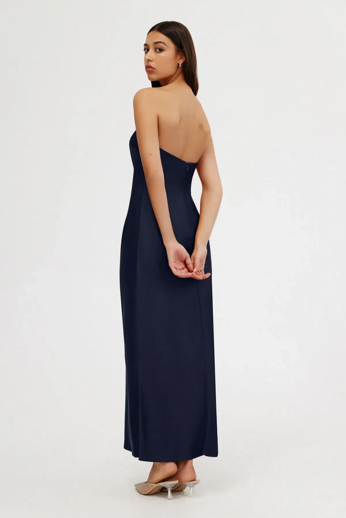Significant Other Esme Strapless Dress Midnight Blue Size 8 - Image 3