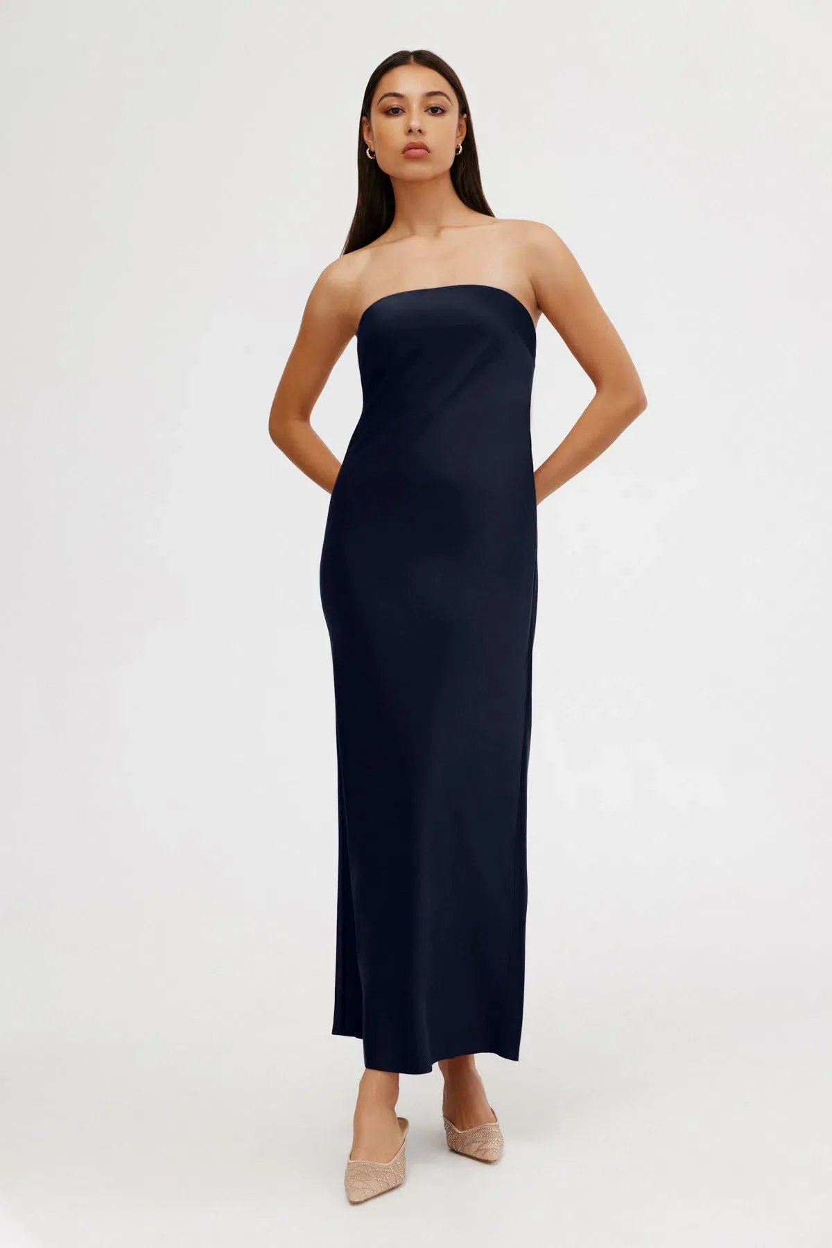 Significant Other Esme Strapless Dress Midnight Blue Size 8 - Image 1