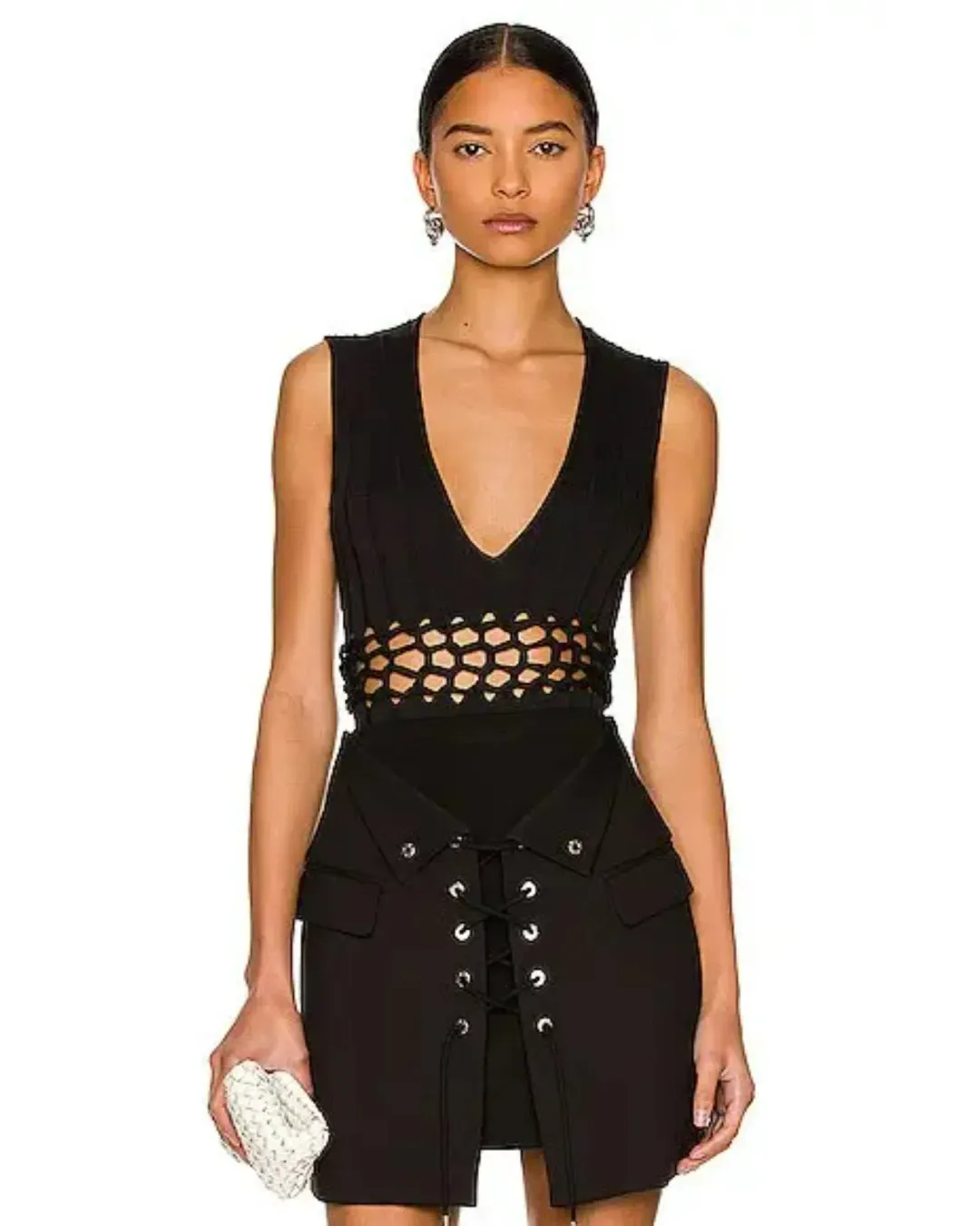 Dion Lee Suspend Braid Body Suit Black Size AU 10 for rent on The Volte - main image