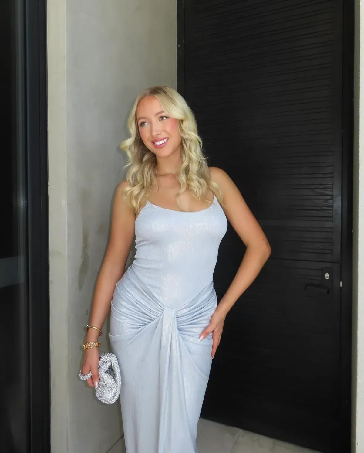 Natalie Rolt Allora Gown Silver Size 0 / AU 6 - Image 2