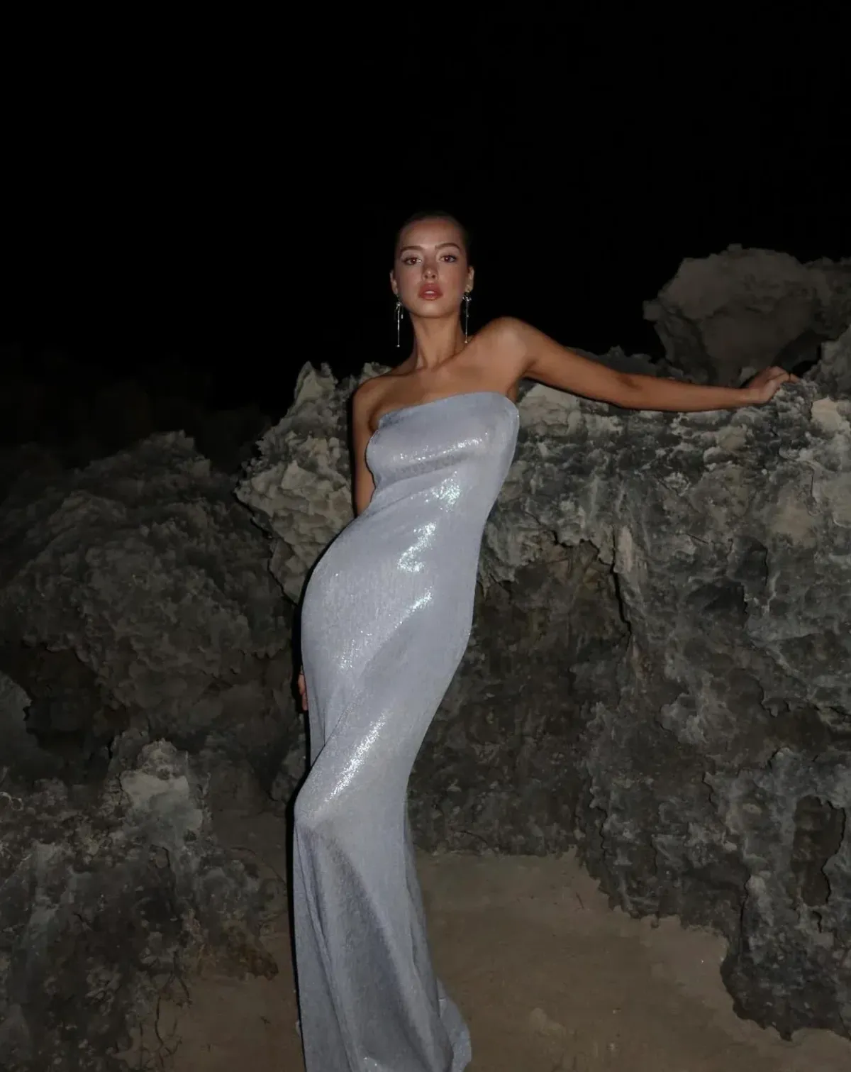 Natalie Rolt Kiki Dress Silver Size 1 / AU 8 - Image 3