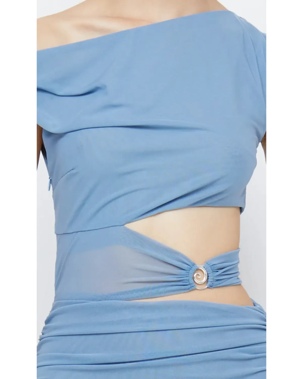 Bec and Bridge Whorl Asym Dress Meridian Blue Size AU 10 - Image 2