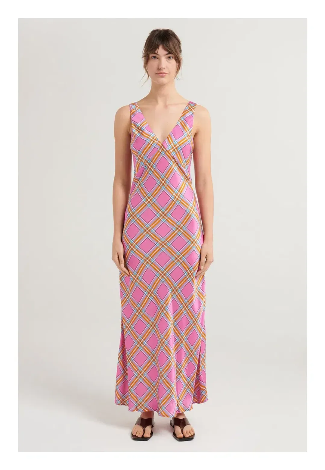 Steele Eadie Dress Pink Check Size 14 for rent on The Volte - main image