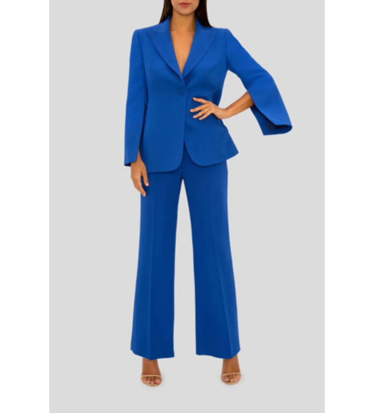 Carla Zampatti Celebration Two-Piece Suit Cobalt Blue Size 14  - Image 1