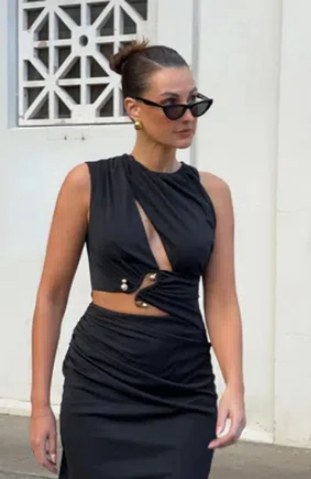 C/MEO COLLECTIVE Entropy Dress black size 4 for rent on The Volte - main image