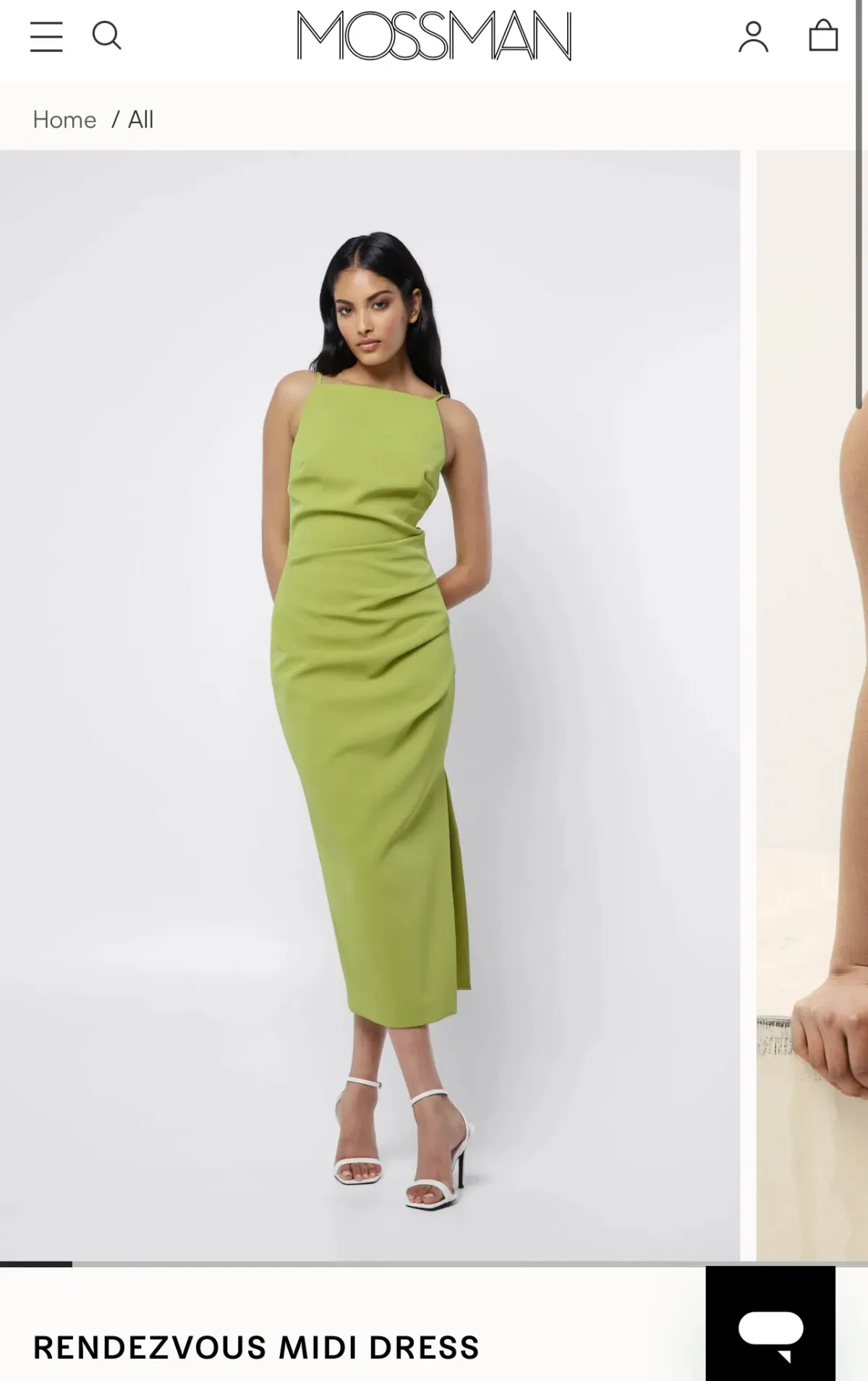 Mossman Rendezvous Midi Dress Green Size 14  - Image 2