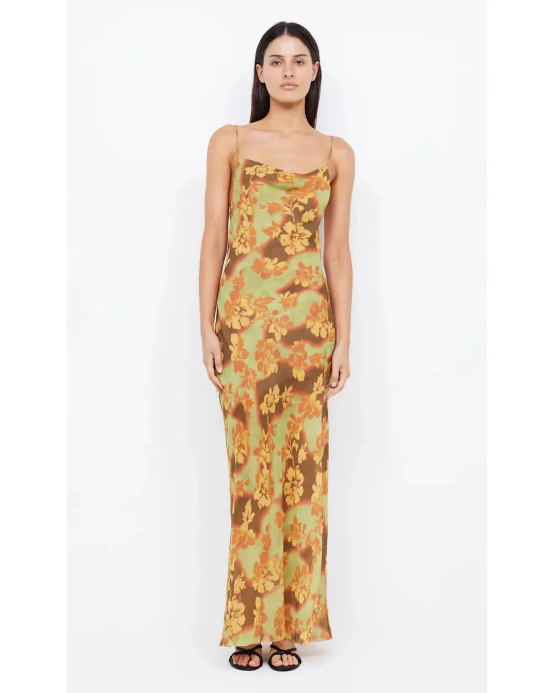 Bec & Bridge Drew Split Maxi Dress Hibiscus Patchwork AU 8 for rent on The Volte - main image