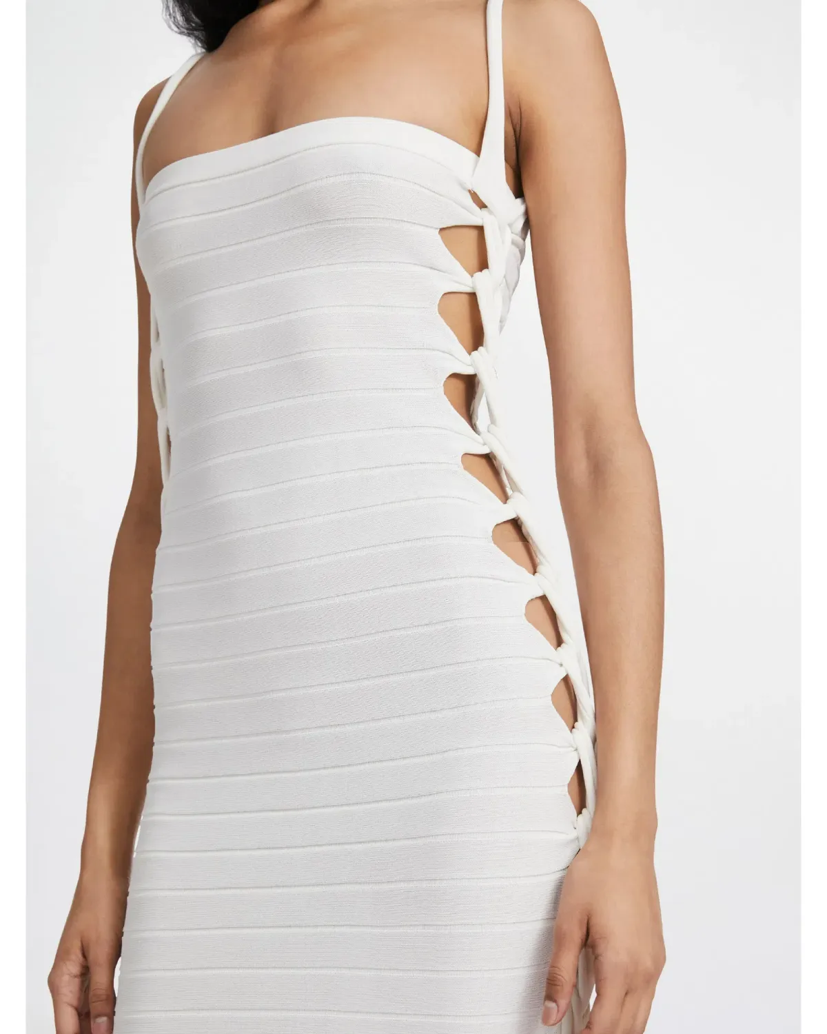 Dion Lee Mirror Braid Strap Dress Ivory Size S / AU 8 - Image 3