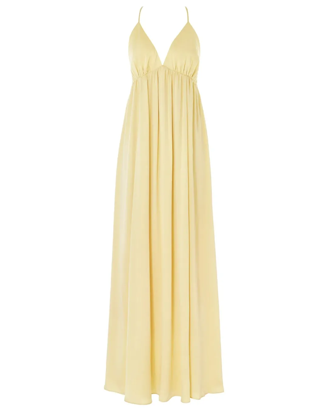 Zimmermann V-Neck Gathered Slip Dress Butter Size 1 / AU 10 for rent on The Volte - main image