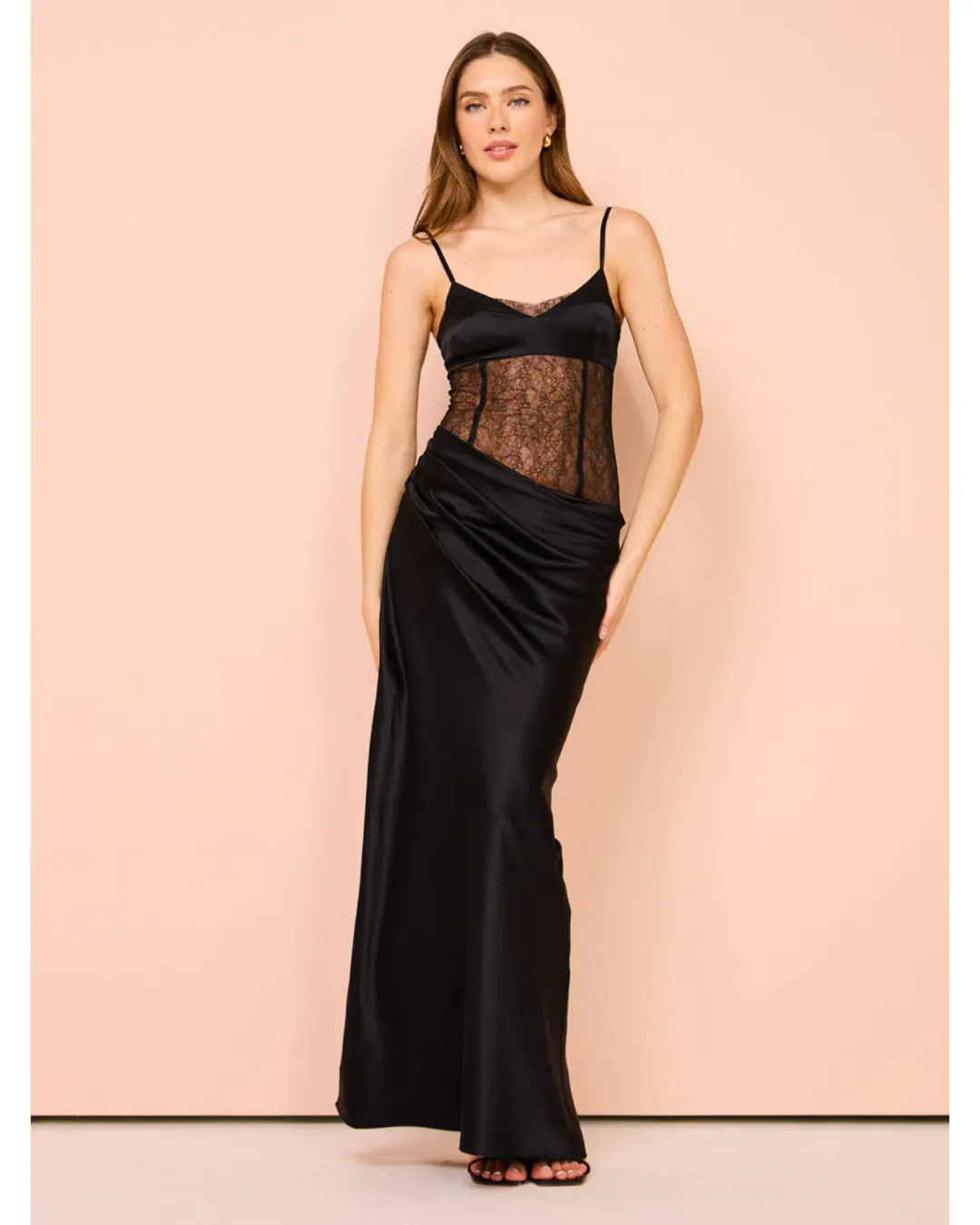 Sir the Label Dunya Draped Gown In Black Size 1 / AU 8 for rent on The Volte - main image