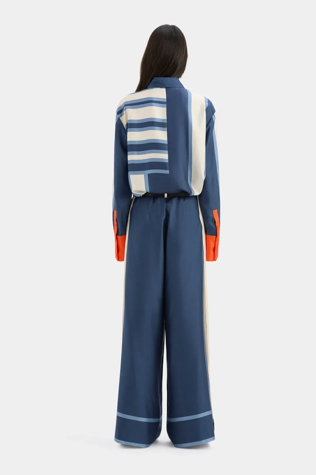 Sir The Label Dazed Shirt Size 0 / AU 6 and Belted Pant Size 2 / AU 10 in Studio Print for rent on The Volte - main image