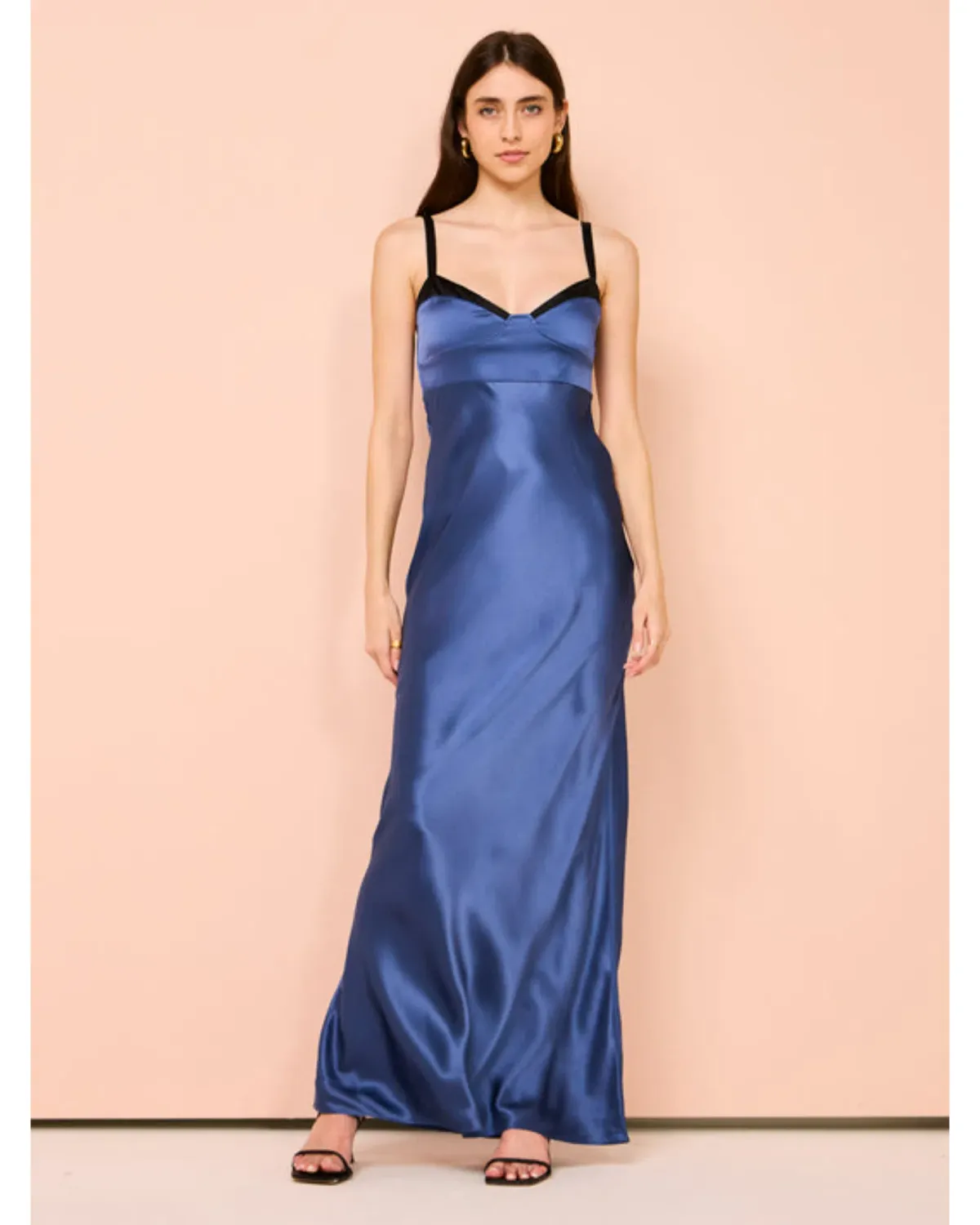 Sir The Label Depeche Balconette Gown In Dark Blue Size 1 / AU 8 - Image 1