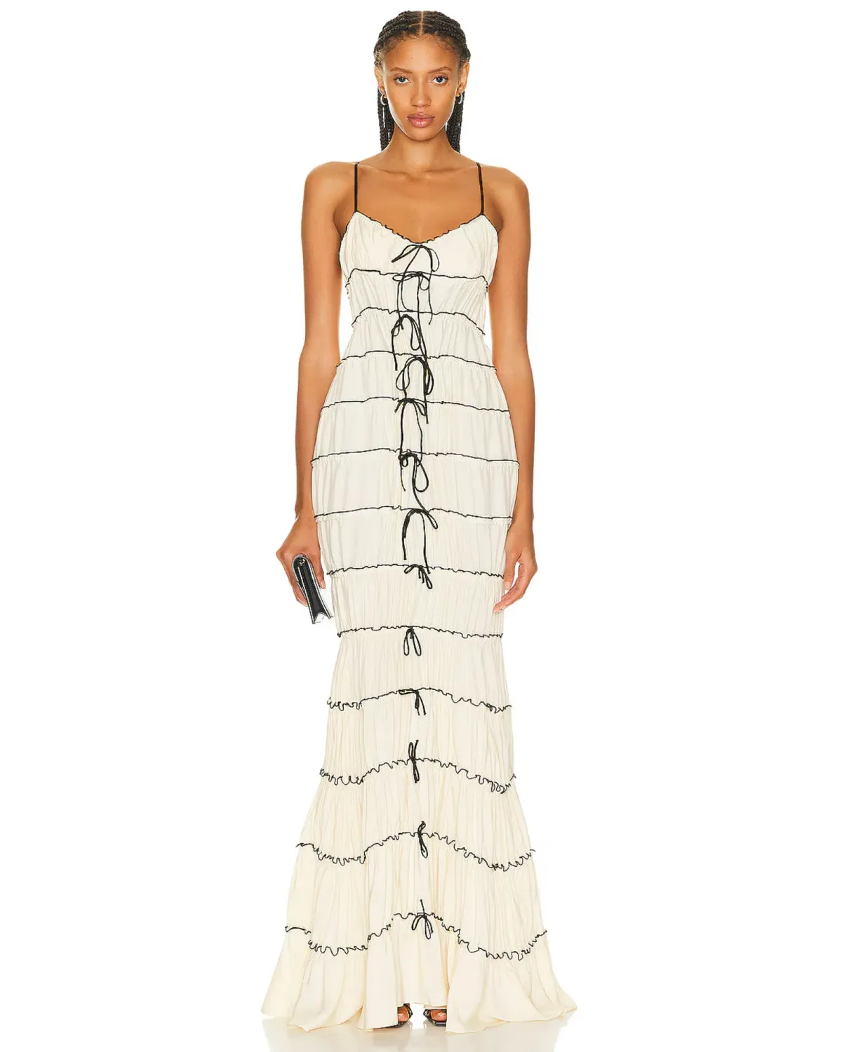 Mirror Palais Ribbon Gown in Cream Size AU 6 - Image 1