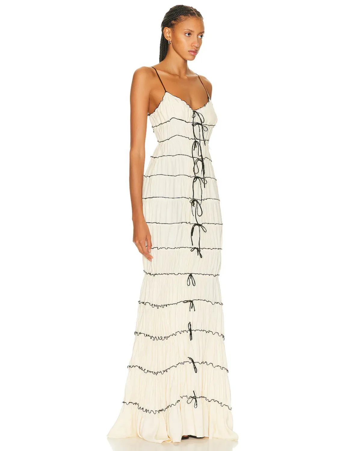 Mirror Palais Ribbon Gown in Cream Size AU 6 - Image 2