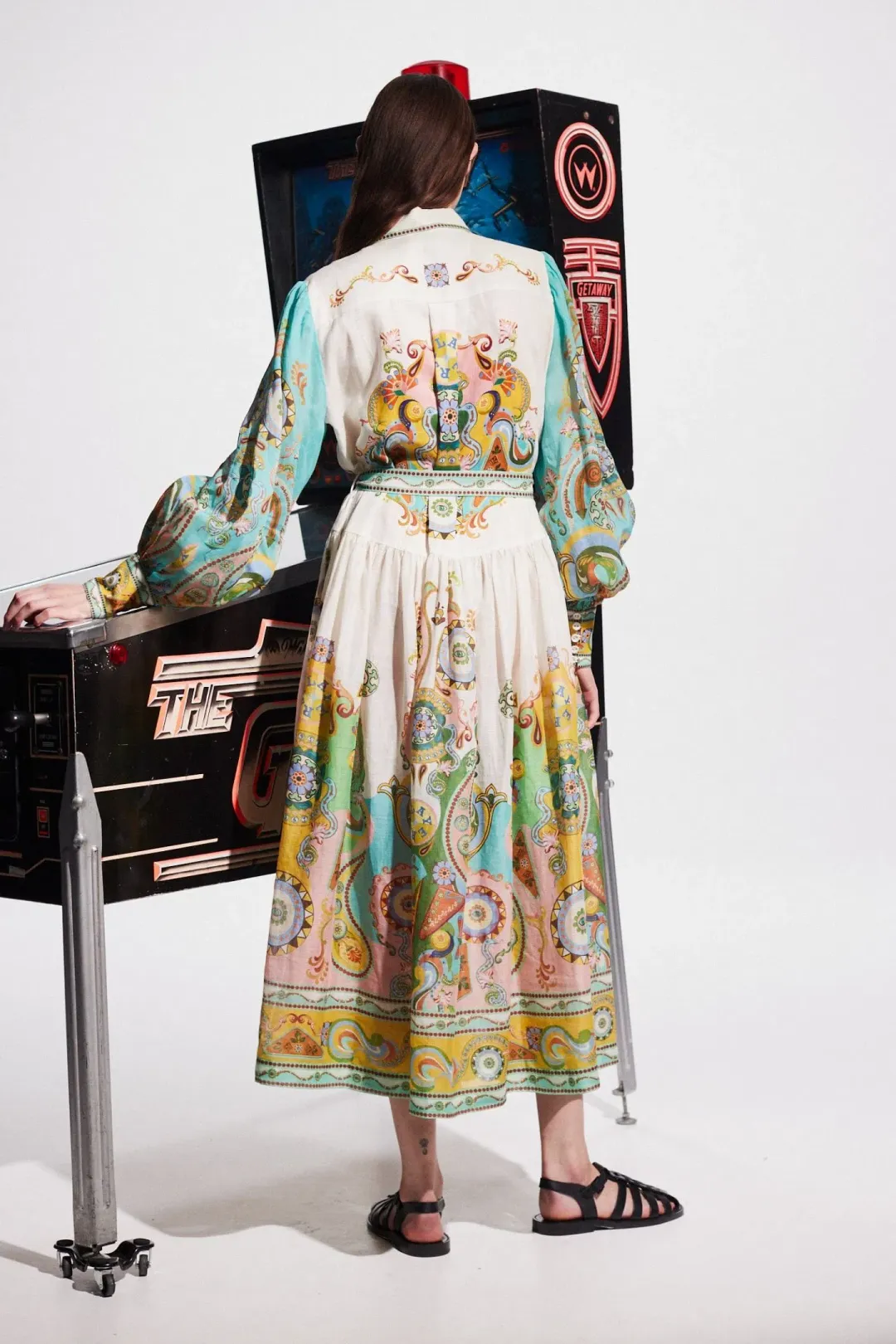 Alemais Pinball Shirtdress Multi Print Size 12 for rent on The Volte - main image