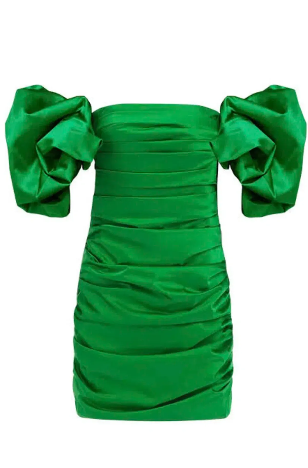 Leo Lin Brenda Puffy Sleeve Mini Dress Jade Green Size 6 - Image 4