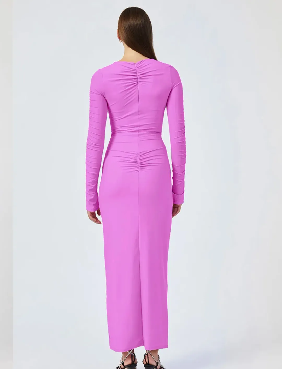 Suboo Ivy Rouched Dress In Fuchsia Size 10 for rent on The Volte - main image