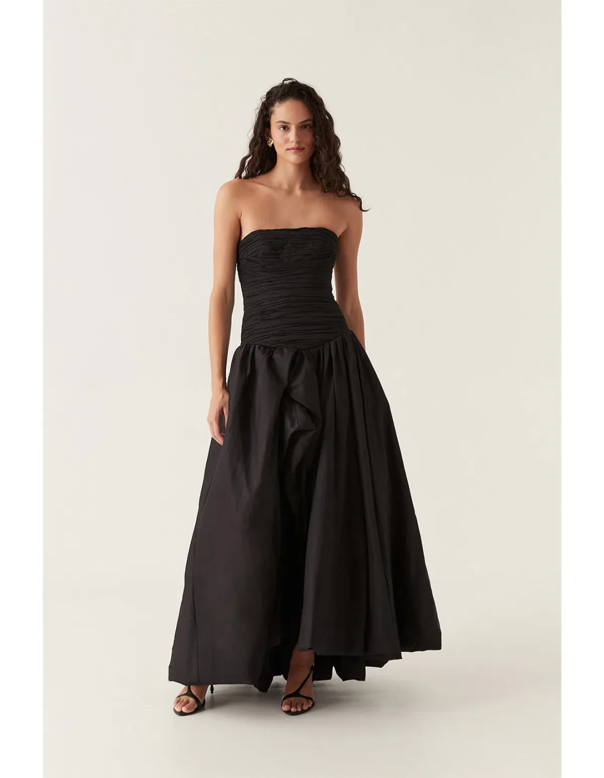 Aje Violette Bubble Hem Maxi Dress Black Size AU 12 - Image 1