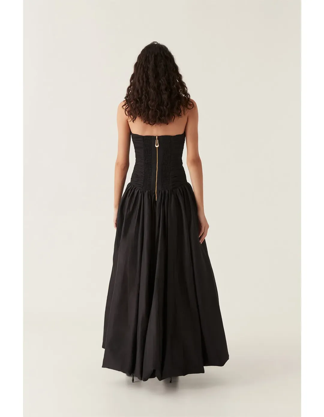 Aje Violette Bubble Hem Maxi Dress Black Size AU 12 for rent on The Volte - main image