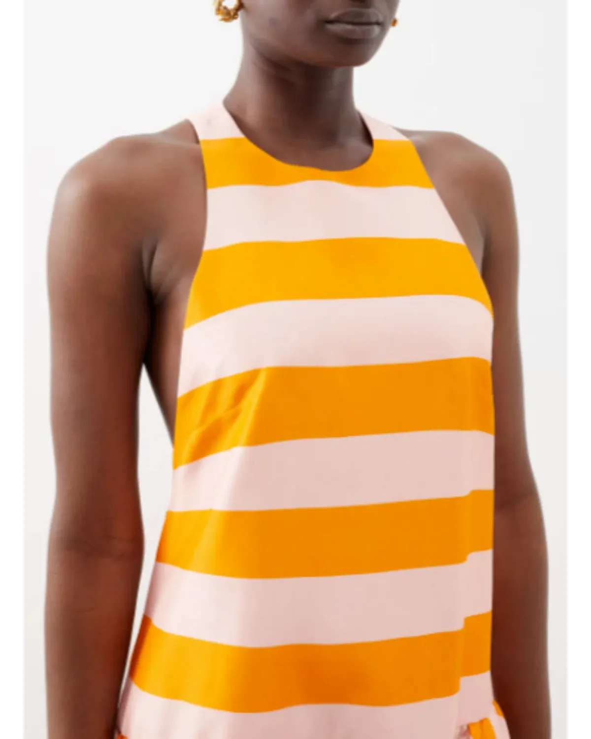 Zimmermann Tama High Neck Midi Dress Pink and Orange Stripe Size 3 / AU 12 - Image 2