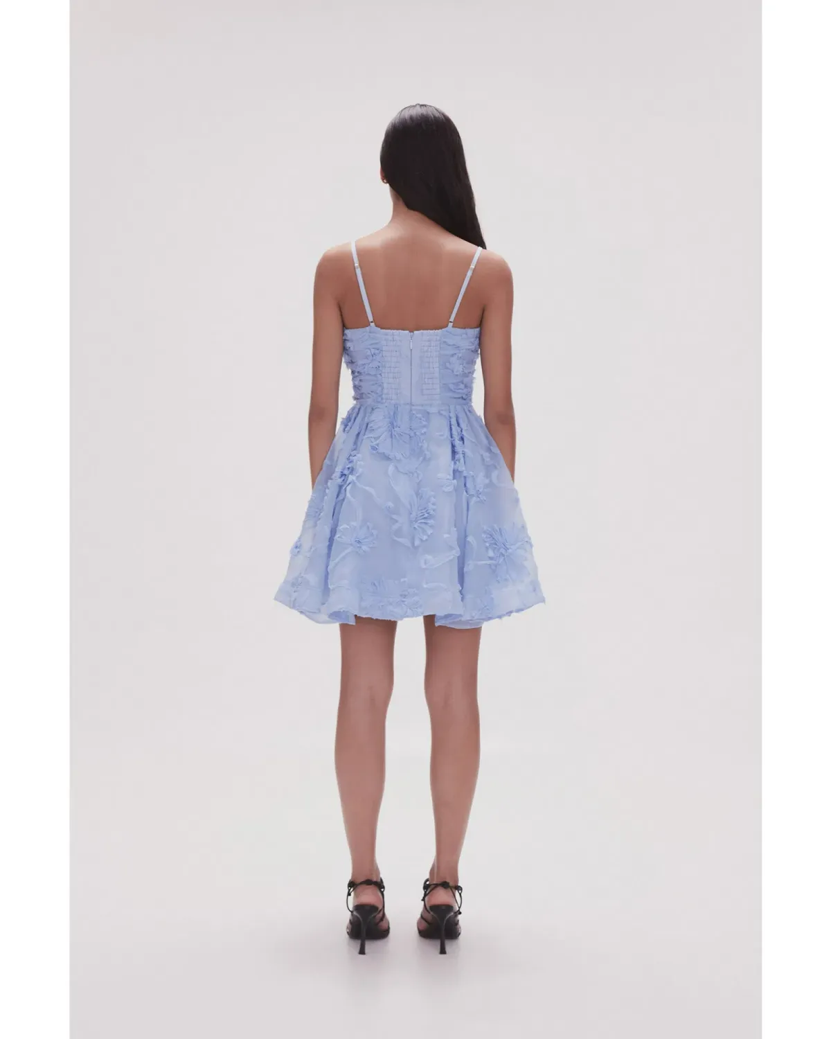 Aje Evangeline Mini Dress Light Sky Blue Size AU 12 - Image 3