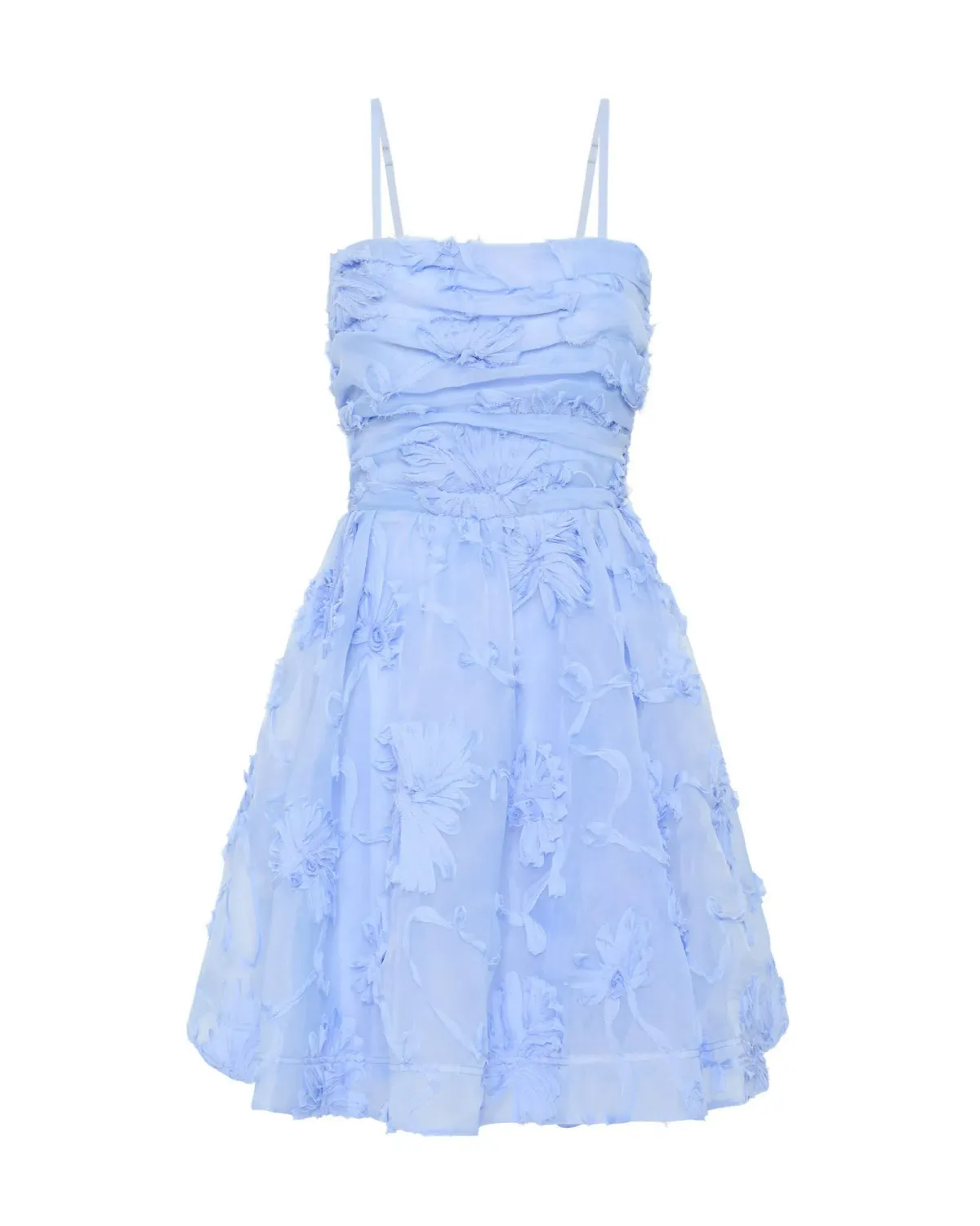 Aje Evangeline Mini Dress Light Sky Blue Size AU 12 - Image 4