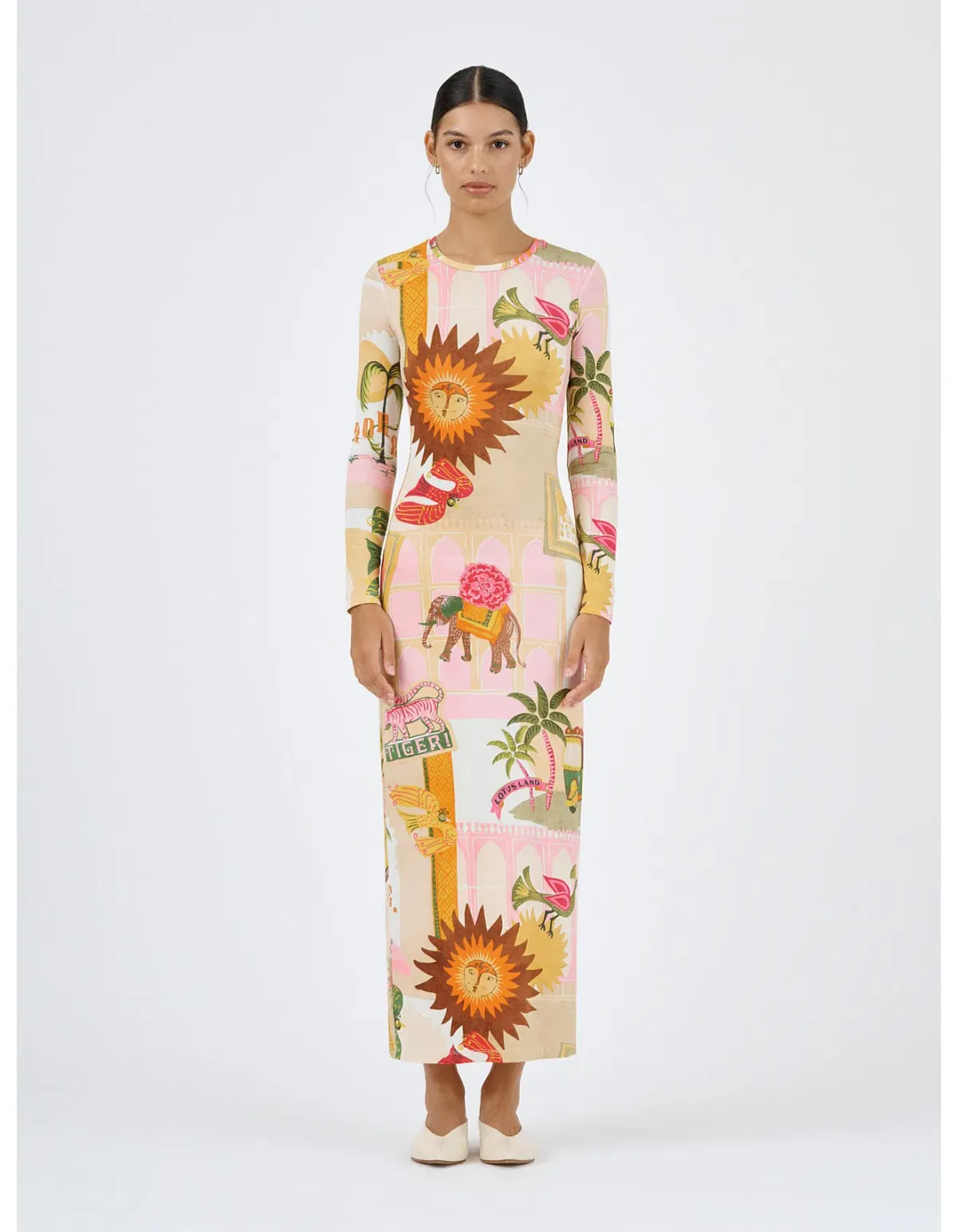 Roame Bazaar Dress Pink City Print Size 1/Au 8 - Image 1