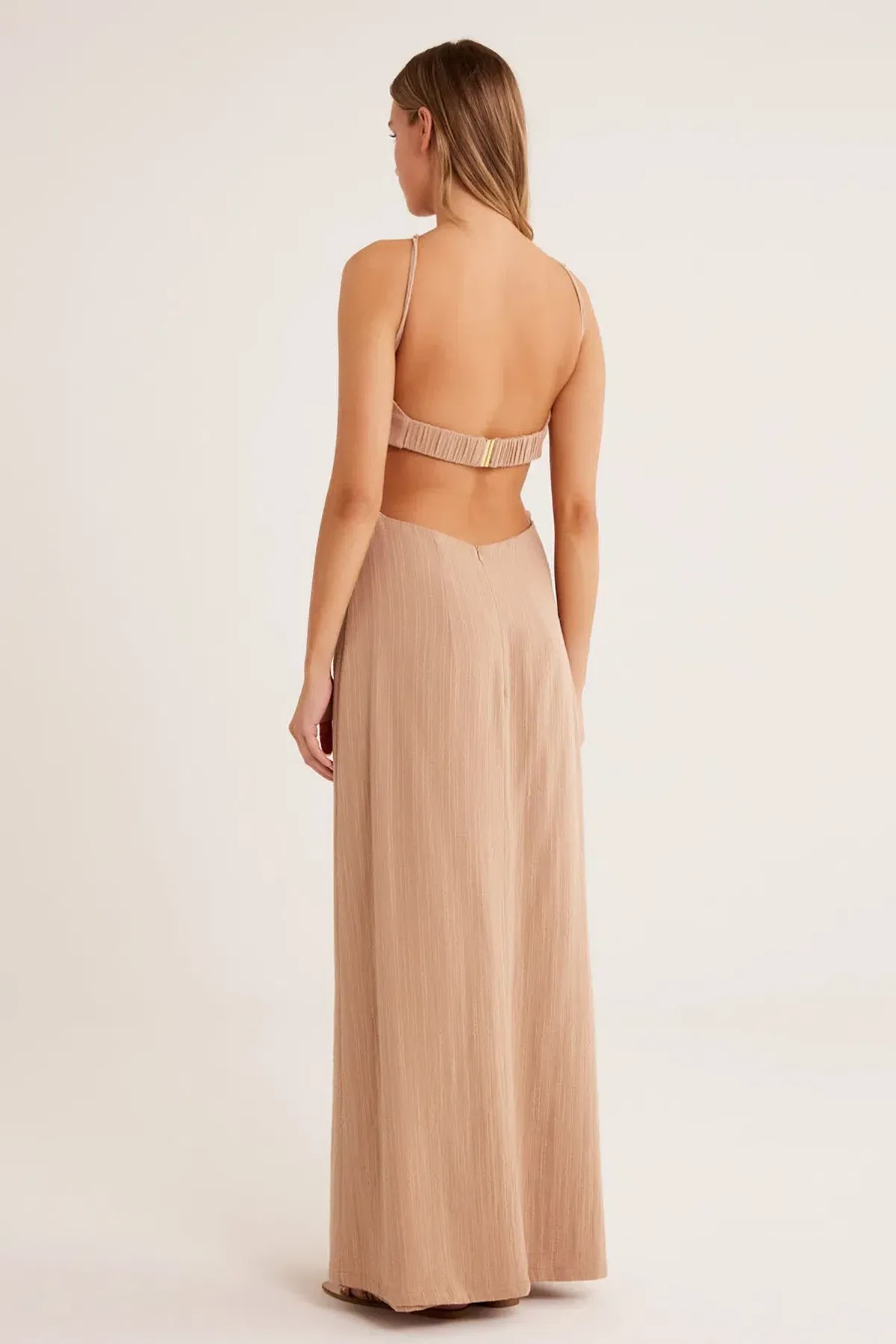 Rumer Playa Maxi Dress Nude Size 8 - Image 3
