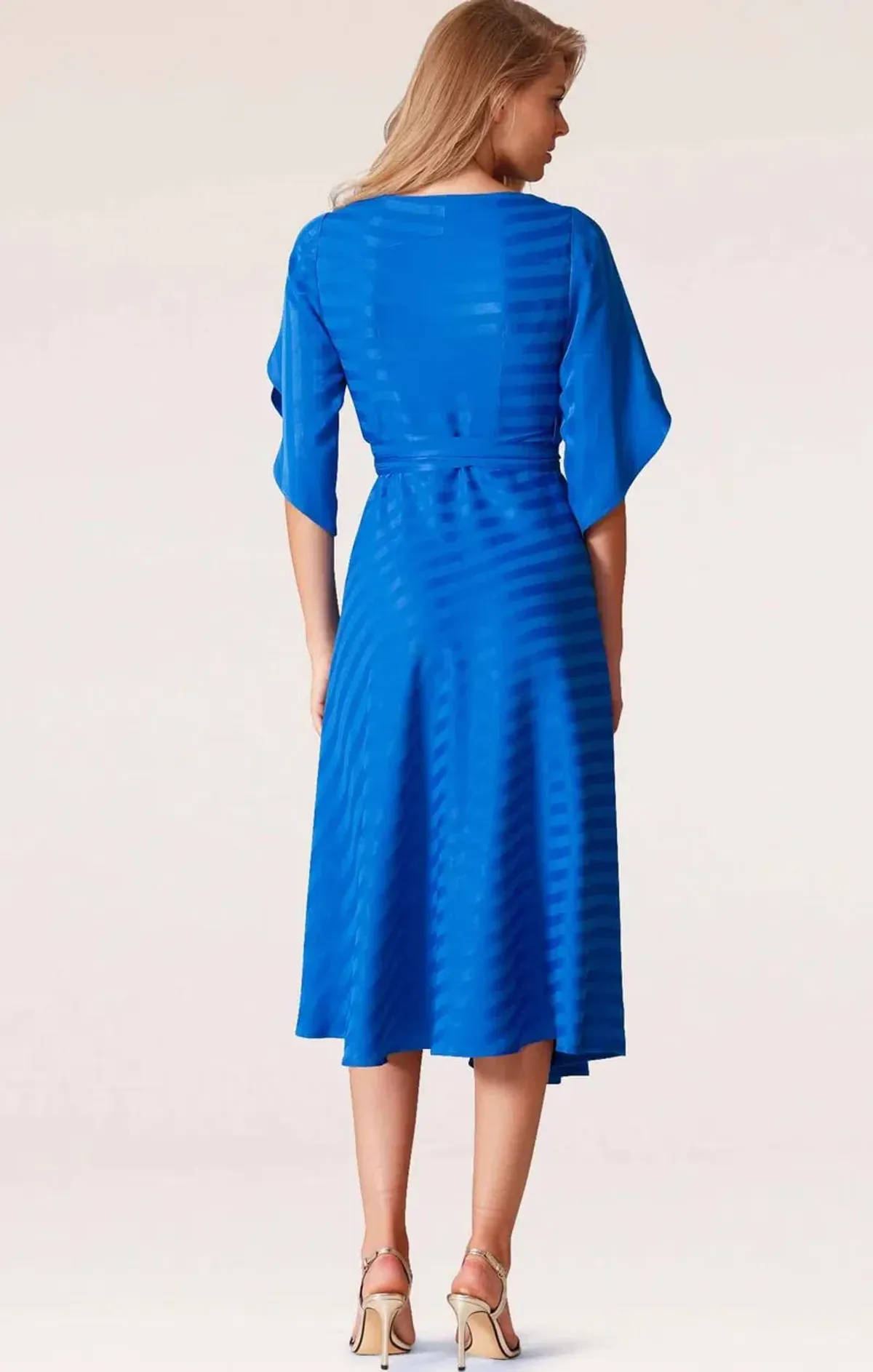 Sacha Drake Hanworth House Wrap Midi Dress in Cobalt Size 14 - Image 3