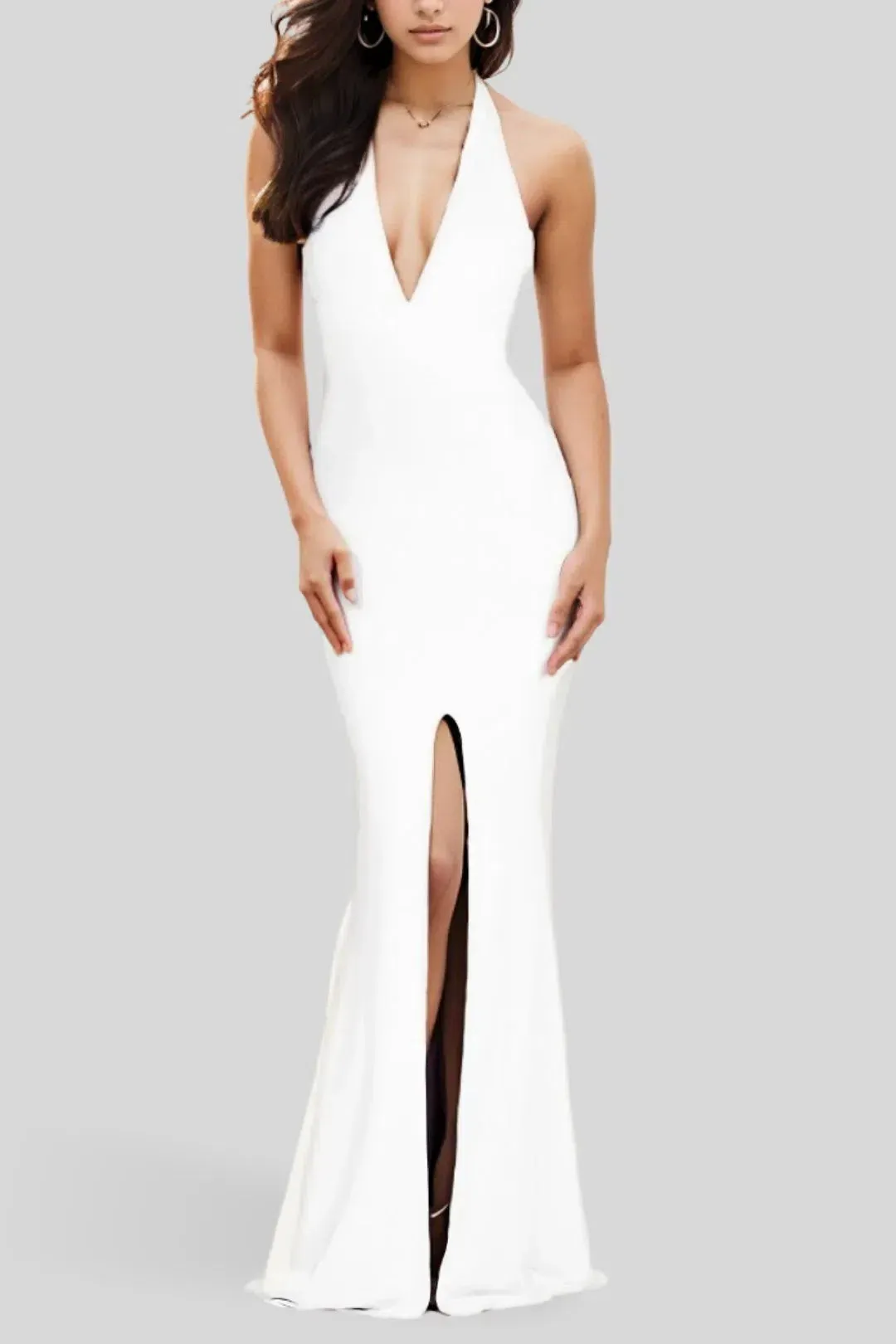Nookie Illegal Halter Gown in White Size 8 for rent on The Volte - main image