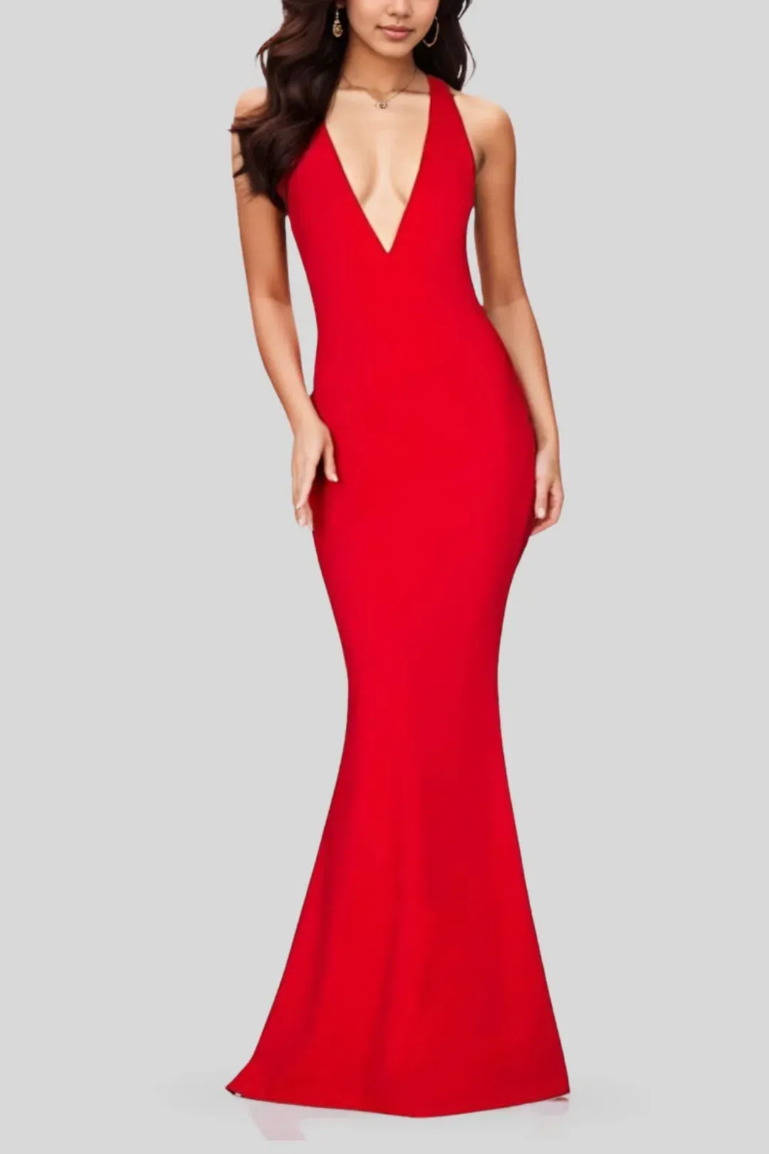 Nookie Jasmine Halter Gown in Red Size 8 for rent on The Volte - main image