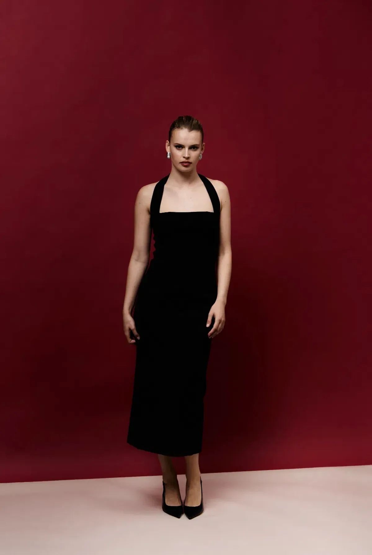 Odd Muse Ultimate Muse Halter Neck Midi Dress Navy Size 10 - Image 1