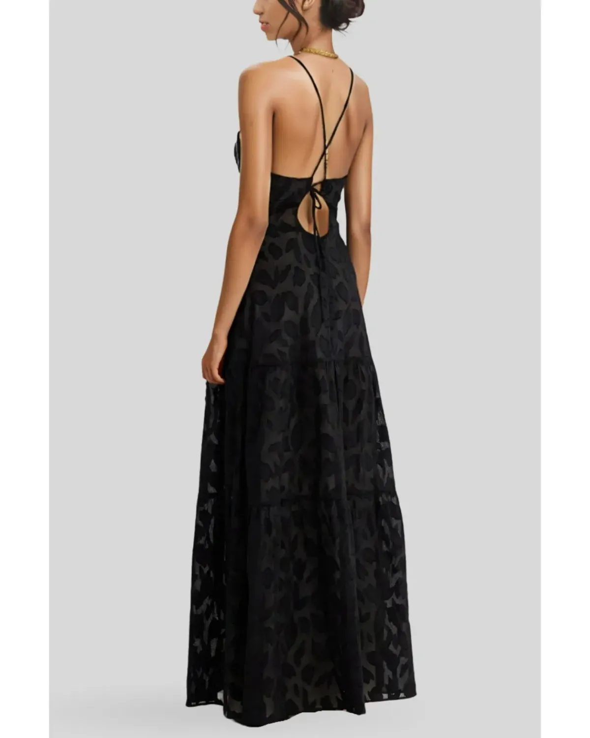 Rumer the Label Giselle Halter Maxi Dress in Black Size AU 8 - Image 2
