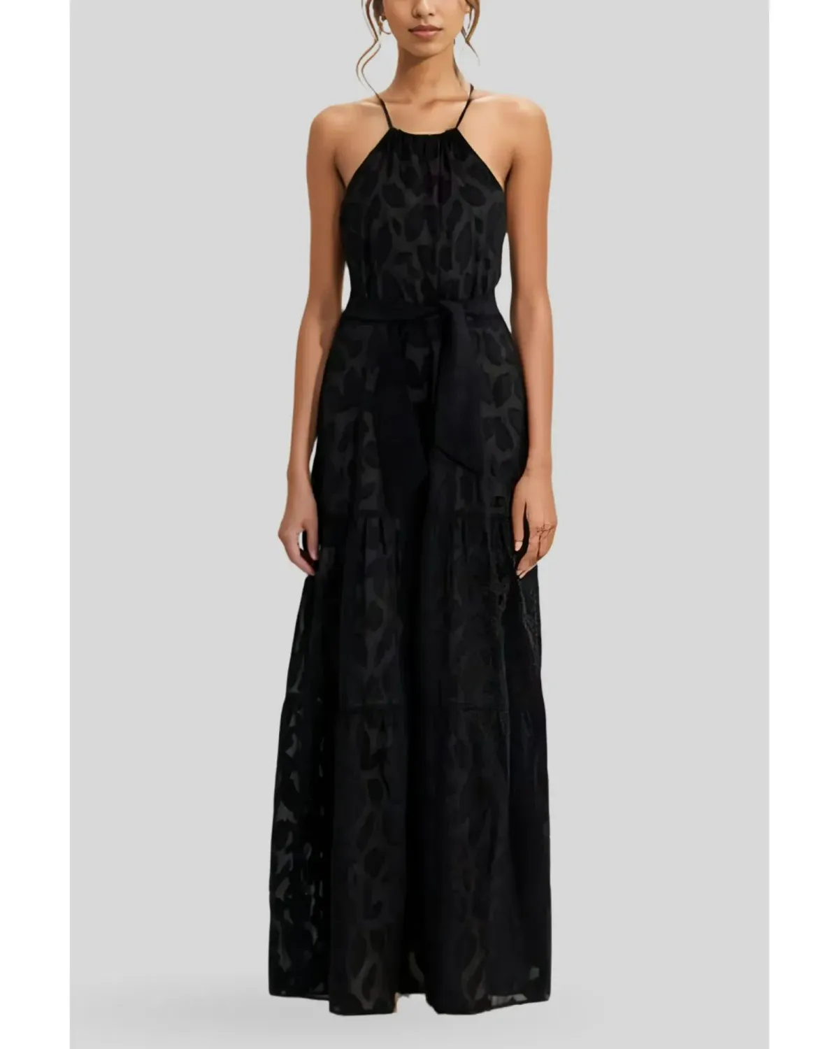 Rumer the Label Giselle Halter Maxi Dress in Black Size AU 8 - Image 1
