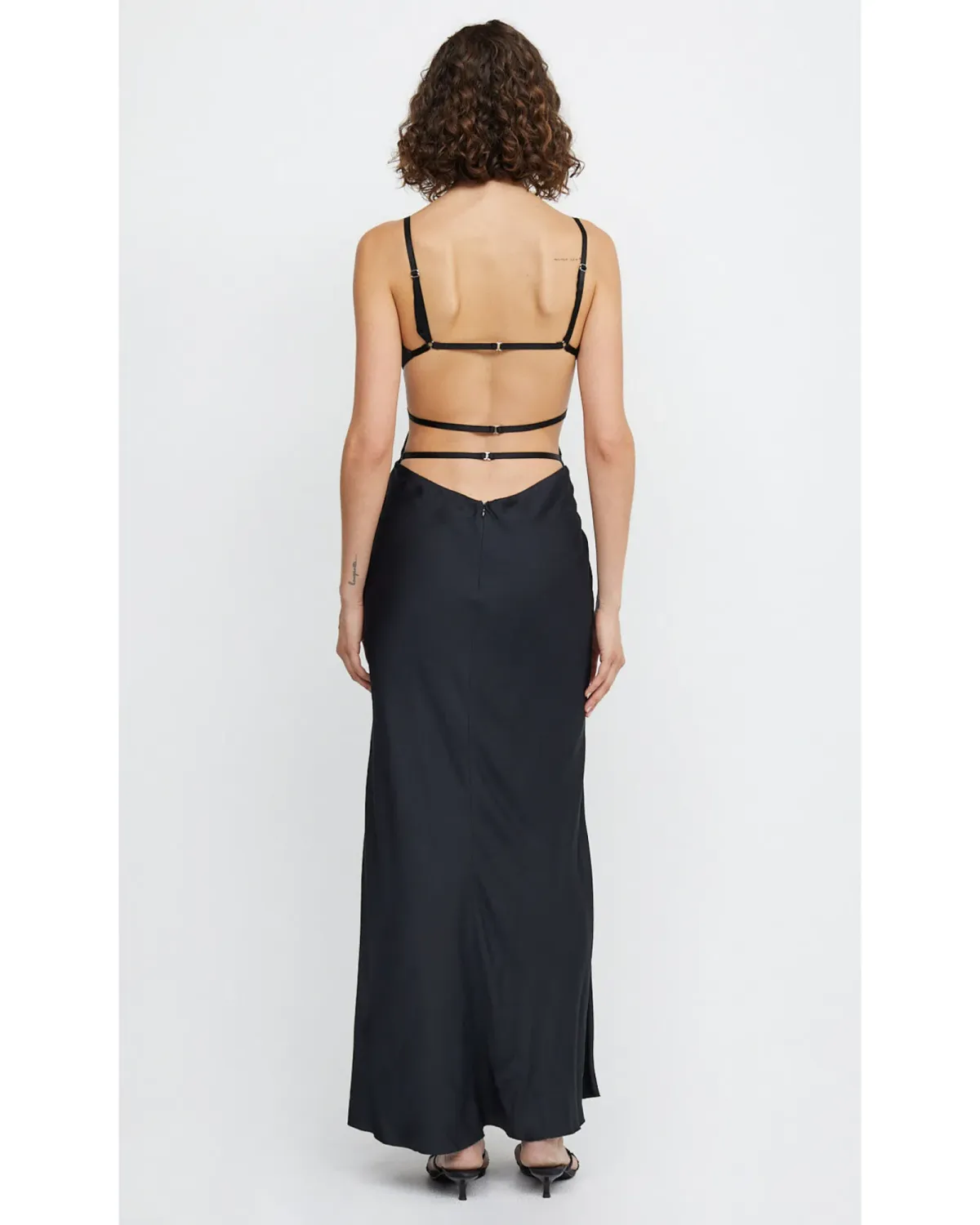 Bec & Bridge Diamond Days Strap Maxi Dress Black Size AU 6 - Image 2