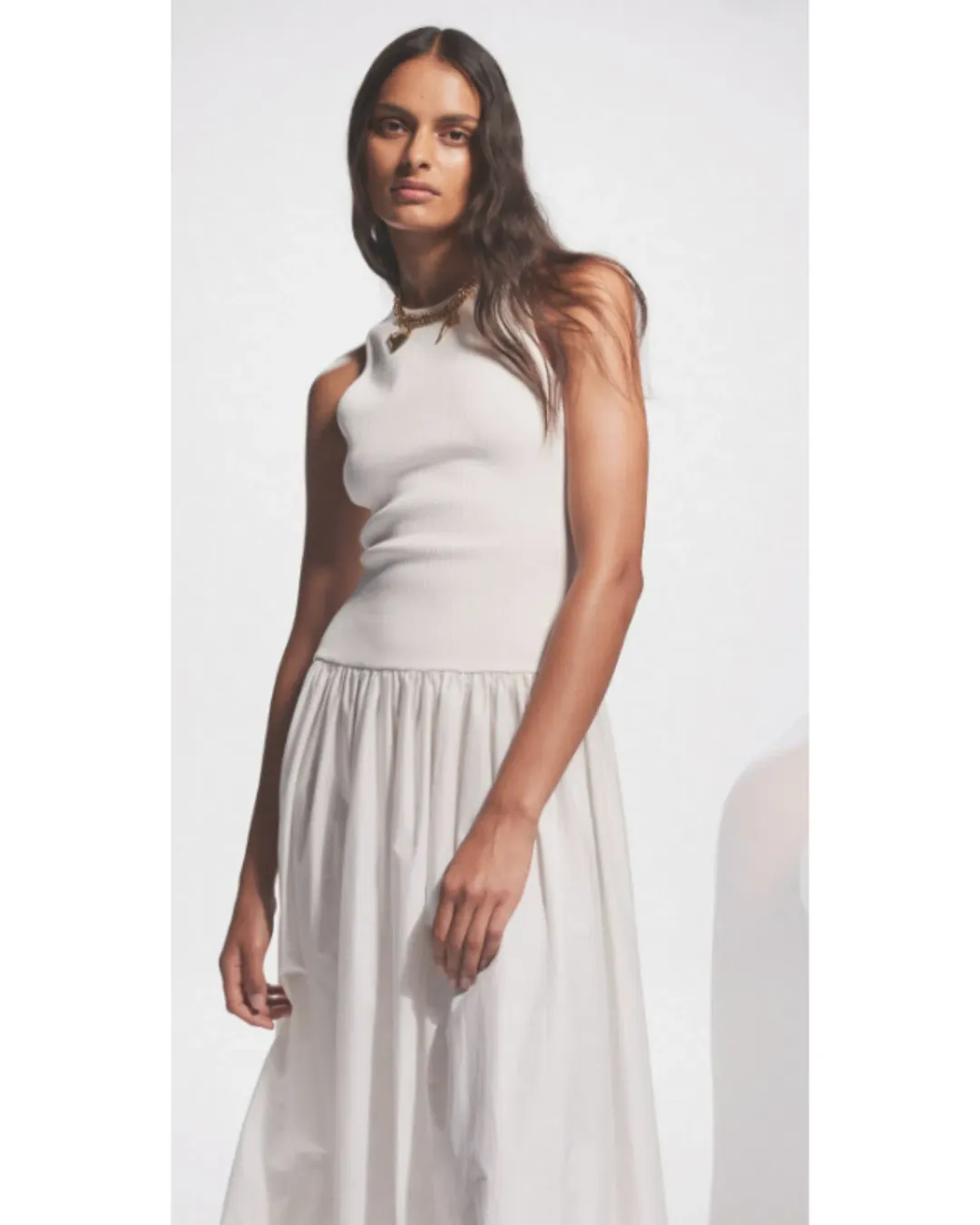 Alemais Pegasus Embroidered Midi Dress in Ivory Size AU 16 for rent on The Volte - main image