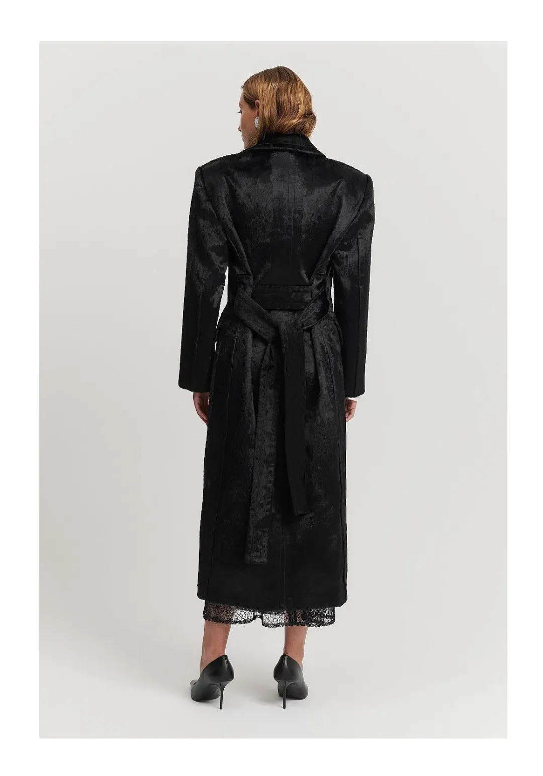 Country Road Black Velvet Coat Black Size 10 for rent on The Volte - main image