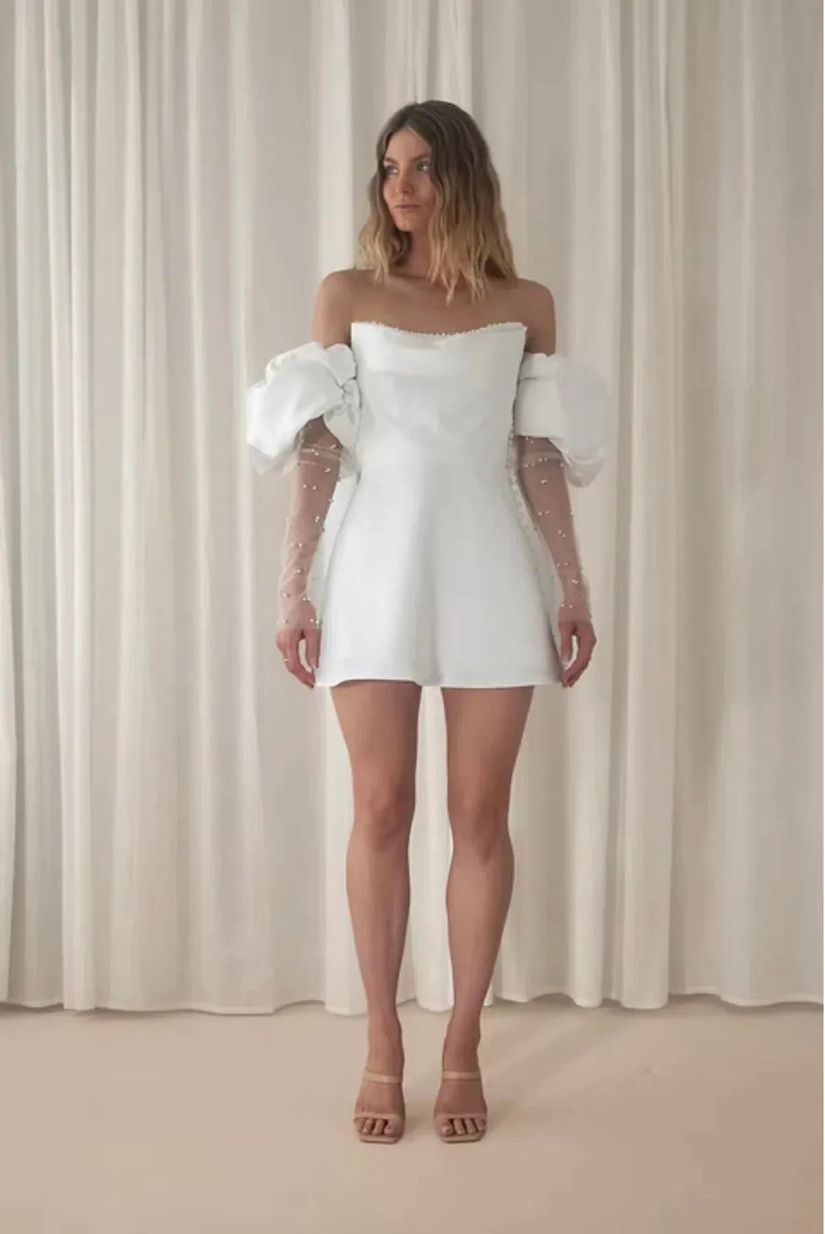 Aston Bridal Miranda Mini Dress White Size 8 - Image 3