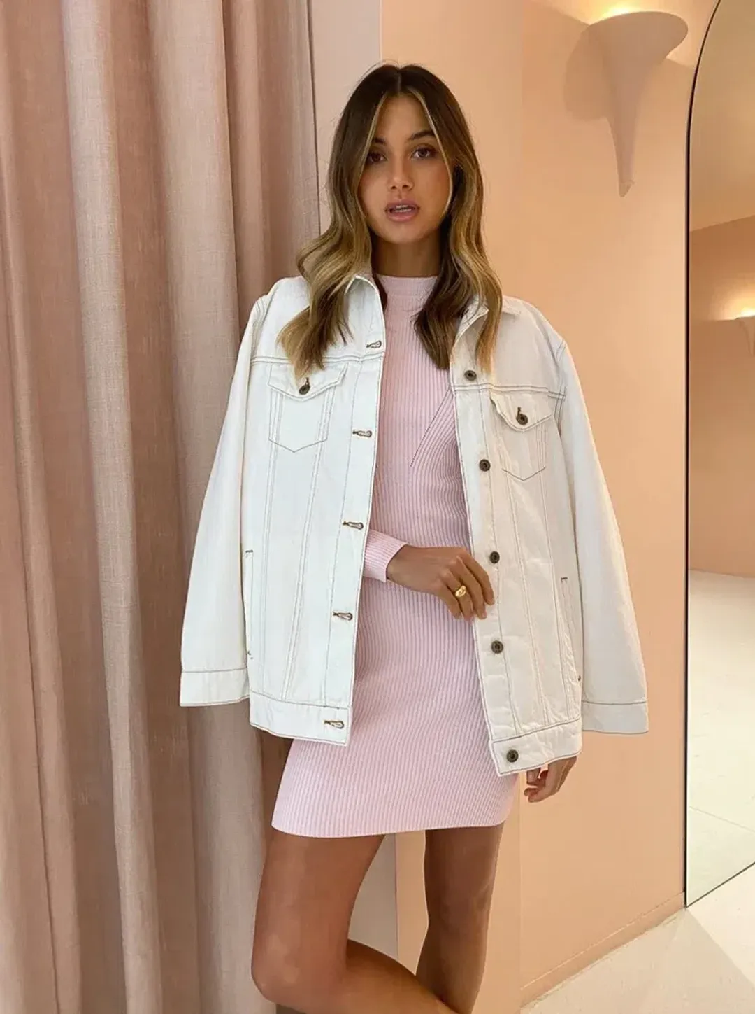 Manning Cartell Escape Clause Backless Mini Dress In Pastel Pink Size 8  for rent on The Volte - main image