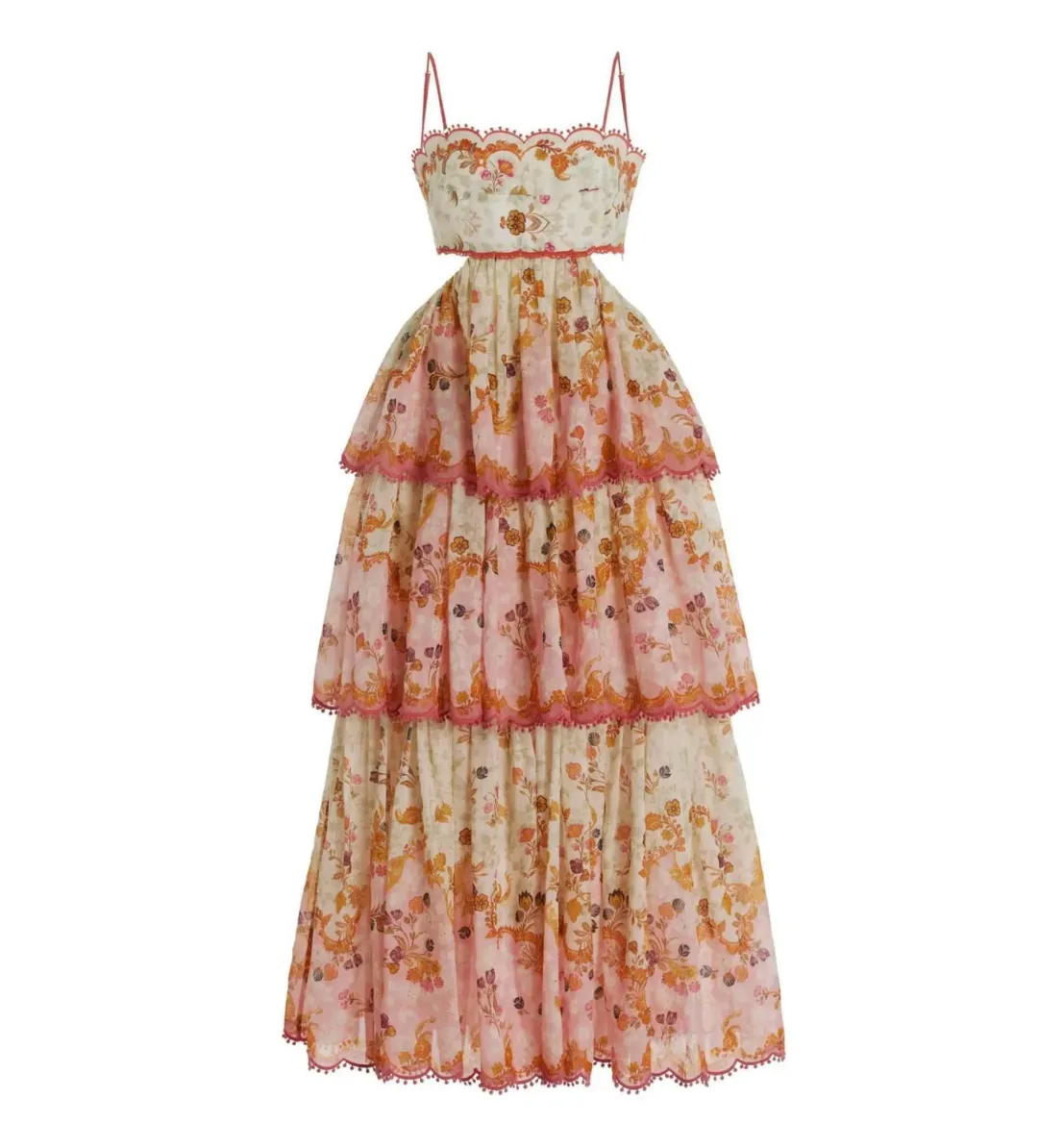 Zimmermann Laurel frill midi dress - size 8 for rent on The Volte - main image