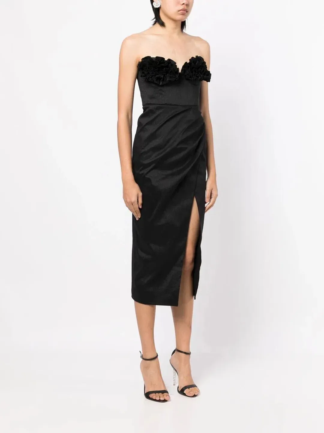 Rachel Gilbert Romy Dress Black Size 6 for rent on The Volte - main image